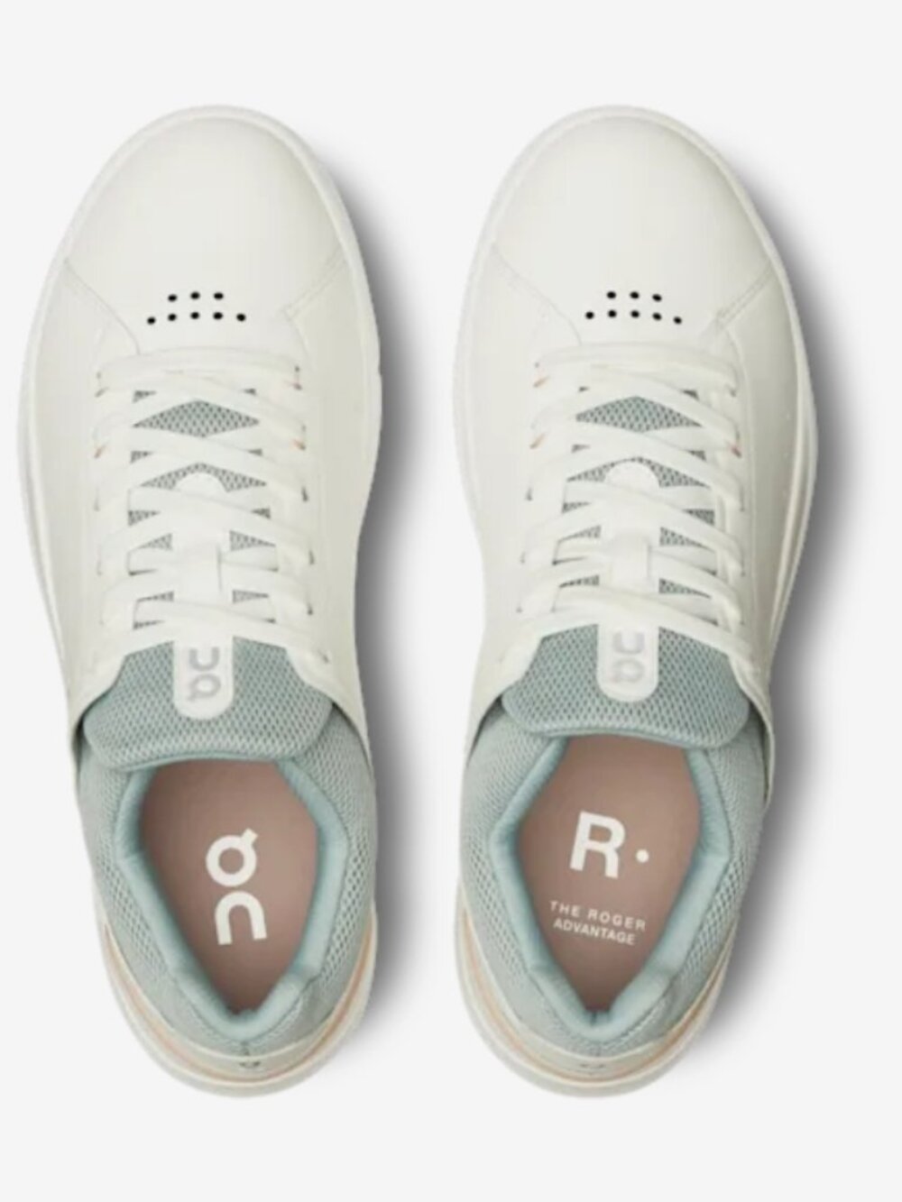 On Running The Roger Advantage Womens 7.5 White Sage Rose Sneakers 48.99454